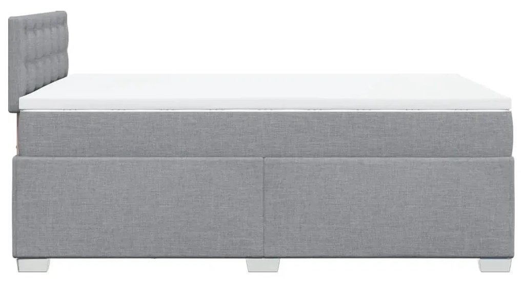 Giroletto a molle con materasso grigio chiaro 120x190cm tessuto