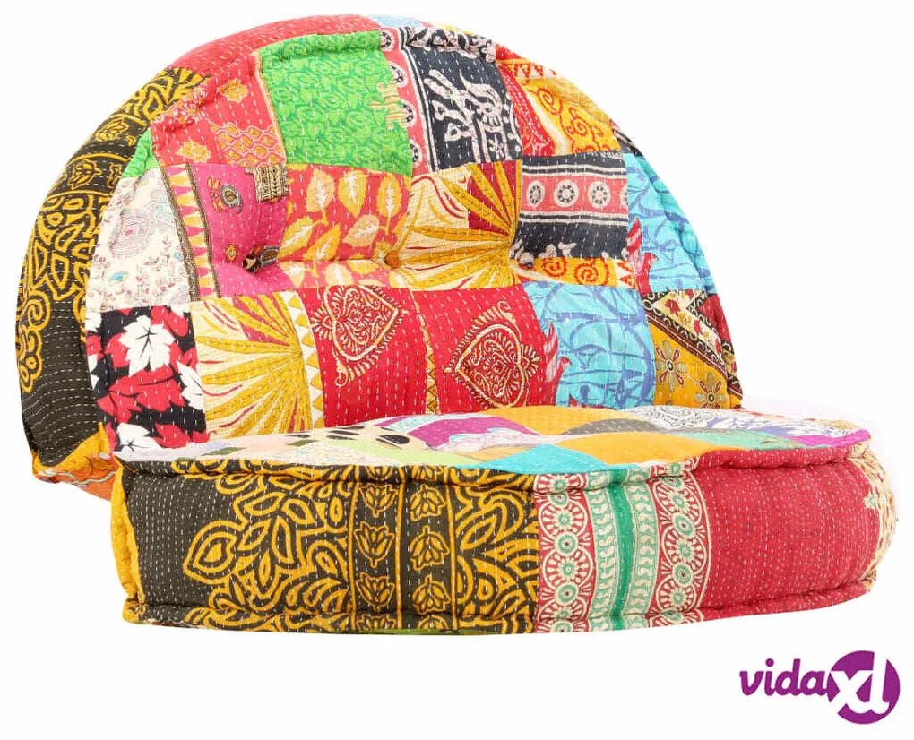 vidaXL Pouf 100x20 cm in Tessuto Patchwork