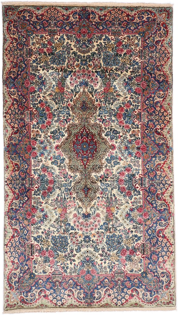 Kerman Tappeto persiano 220x120 (Iran) Annodato A Mano