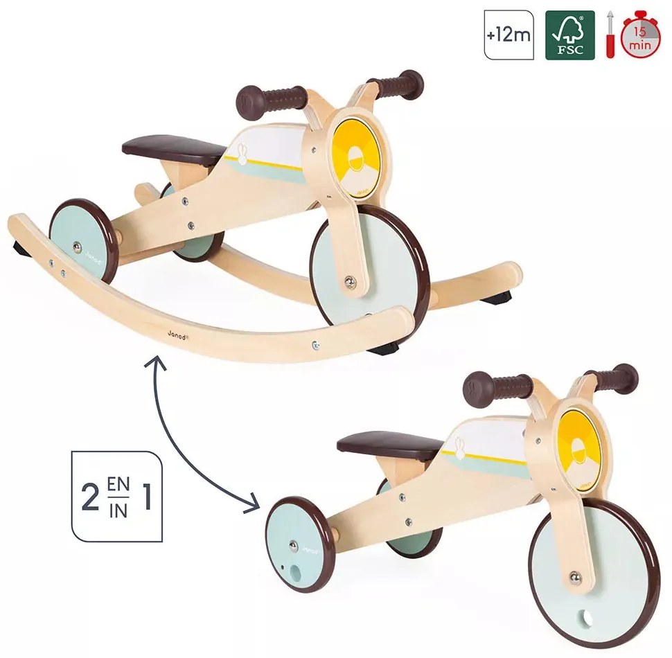 Triciclo 2 in 1 a dondolo