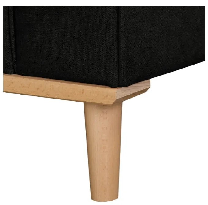 Divano angolare nero (angolo destro) Beata - Ropez