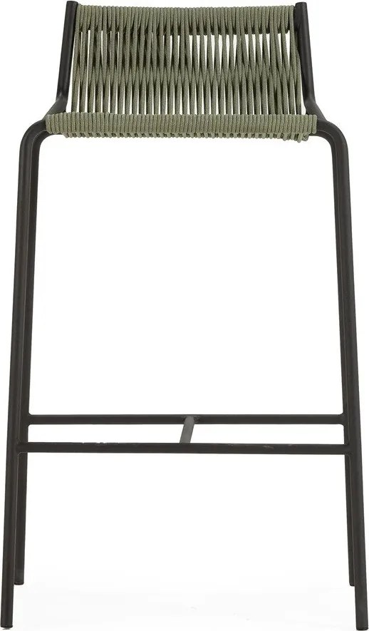 Sgabello da bar verde in metallo (altezza della seduta 65 cm) Emily – Marckeric