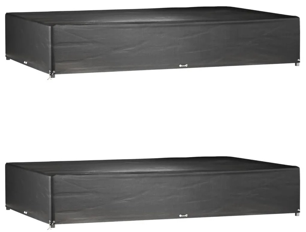 Copri Mobili Giardino 2pz 16 Occhielli 325x205x60cm Rettangolo /