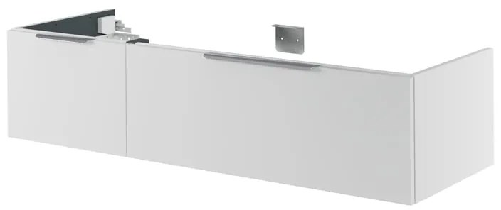 Mobile da bagno sospeso sotto lavabo L 135 x H 32 x P 48 cm bianco laccato, 1 cassetto SENSEA Neo