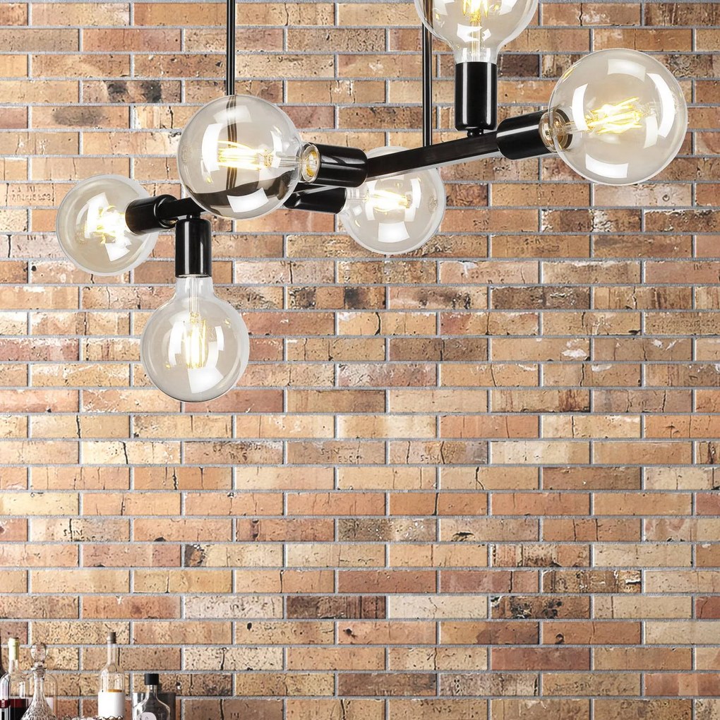 Plafoniera soffitto Eliza Lamkur, dimmerabile, Nero, Soggiorno / Sala da pranzo, Metallo, Moderno, Plafoniera