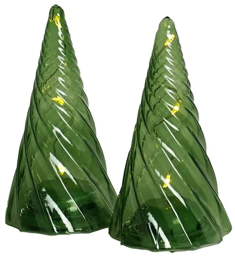 Decorazione natalizia luminosa verde 2 pz ø 6 cm Vilma – Sirius