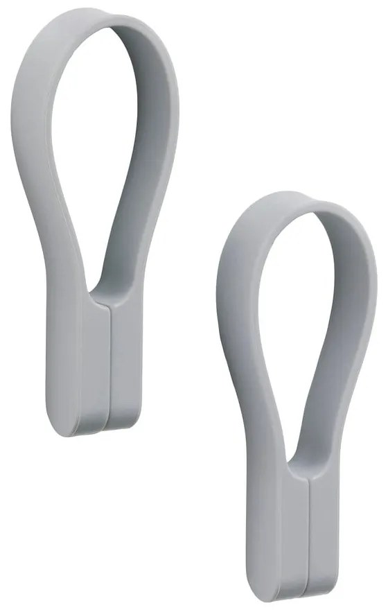 Gancio per asciugamani grigio chiaro in silicone 2 pz Loop – Zone