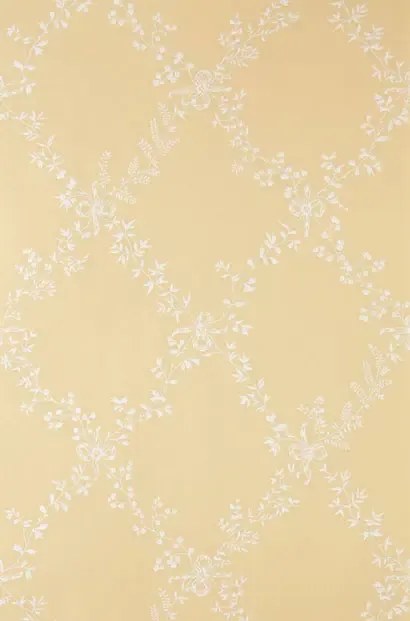 Farrow & Ball Carta da parati Toile Trellis - Dorset Cream/ All White