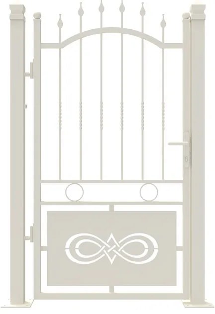 Cancello manuale a battente Lavaredo in ferro, apertura a sinistra, L 104.5, H 180-195 cm, di colore ruggine