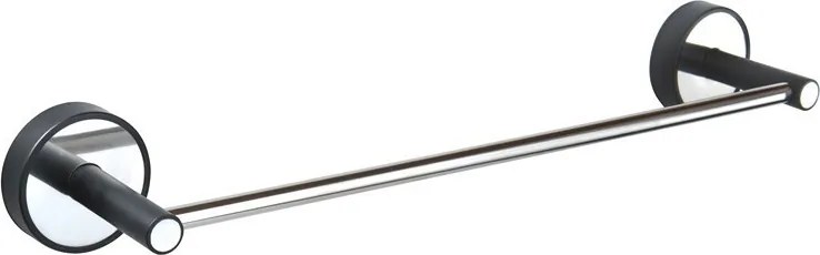 Kamalu - Portasalvietta barra 60 cm in acciaio inox e dettagli in abs nero | NICO-N