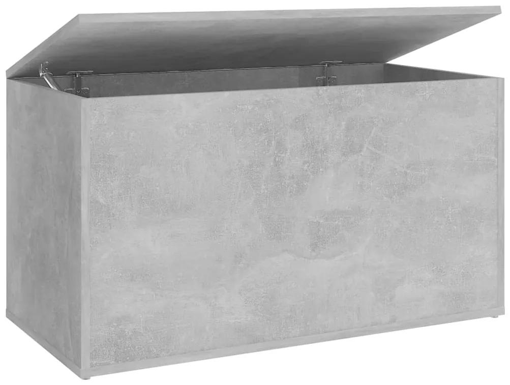 Baule grigio cemento 84x42x46 cm in truciolato