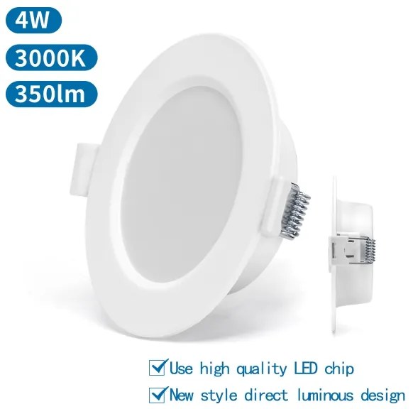 Aigostar - Lampada LED da incasso LED/4W/230V 3000K diametro 9,8 cm bianco