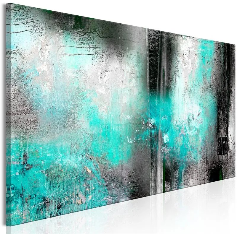 Quadro Turquoise Fog (1 Part) Narrow  Colore Verde, Dimensioni e Misure 120x40