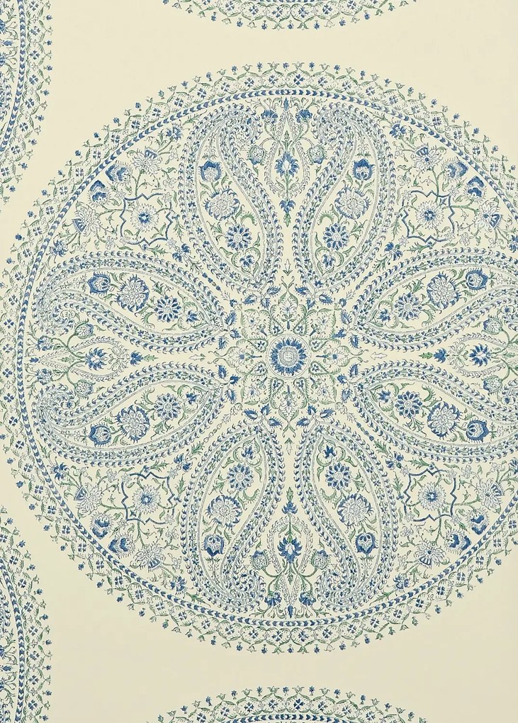 Sanderson Carta da parati Paisley Circles - Blue