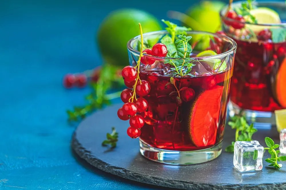 Carta da parati autoadesiva – Cocktail rosso