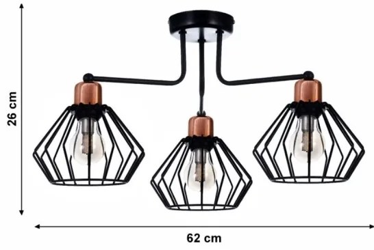 Lampadario a plafone PORTO 3xE27/40W/230V