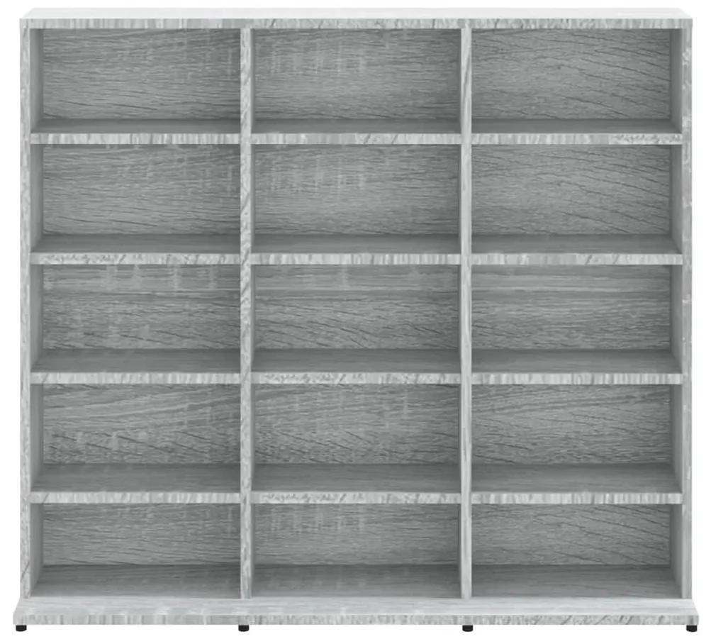 Mobile porta cd grigio sonoma 102x23x89,5 cm legno multistrato