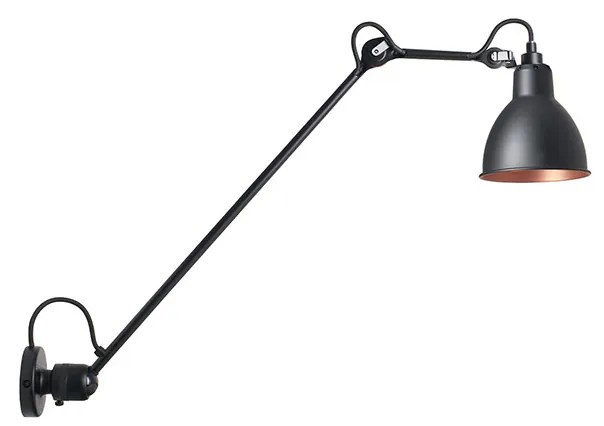 Lampe Gras - 304L60 Applique da Parete Nero/Nero/Rame Lampe Gras