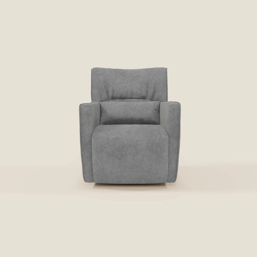 Tulla Poltrona girevole in tessuto impermeabile T02 grigio