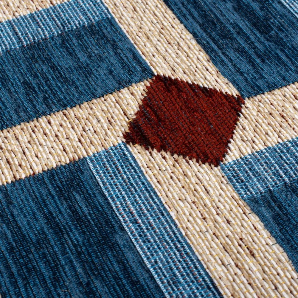 Tappeto blu 120x170 cm Lennox Geometric - Flair Rugs