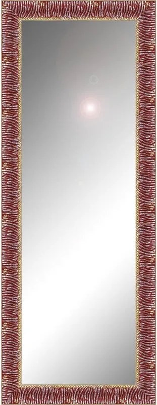 Specchio rettangolare in legno rosso 125 x 40 cm