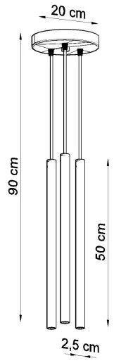 Sollux SL.1521 - Lampadario a sospensione con filo PASTELO 3xG9/8W/230V verde