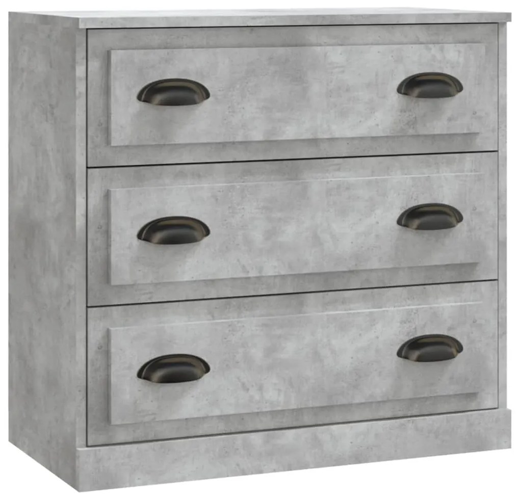 Credenza grigio cemento 70x35,5x67,5 cm in legno multistrato