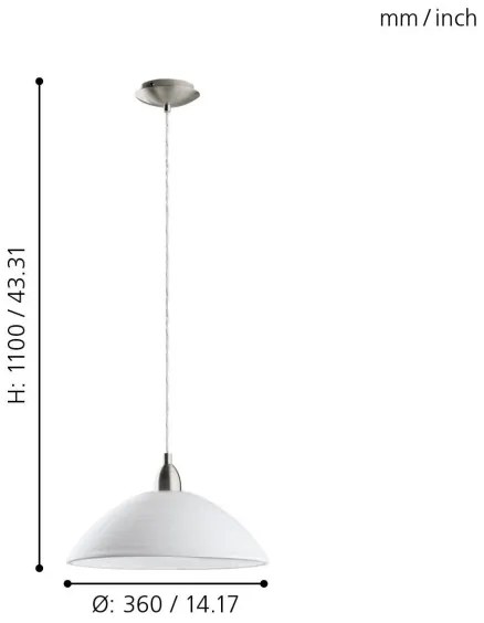 EGLO 88491 - Lampadario LORD 3 1xE27/60W/230V