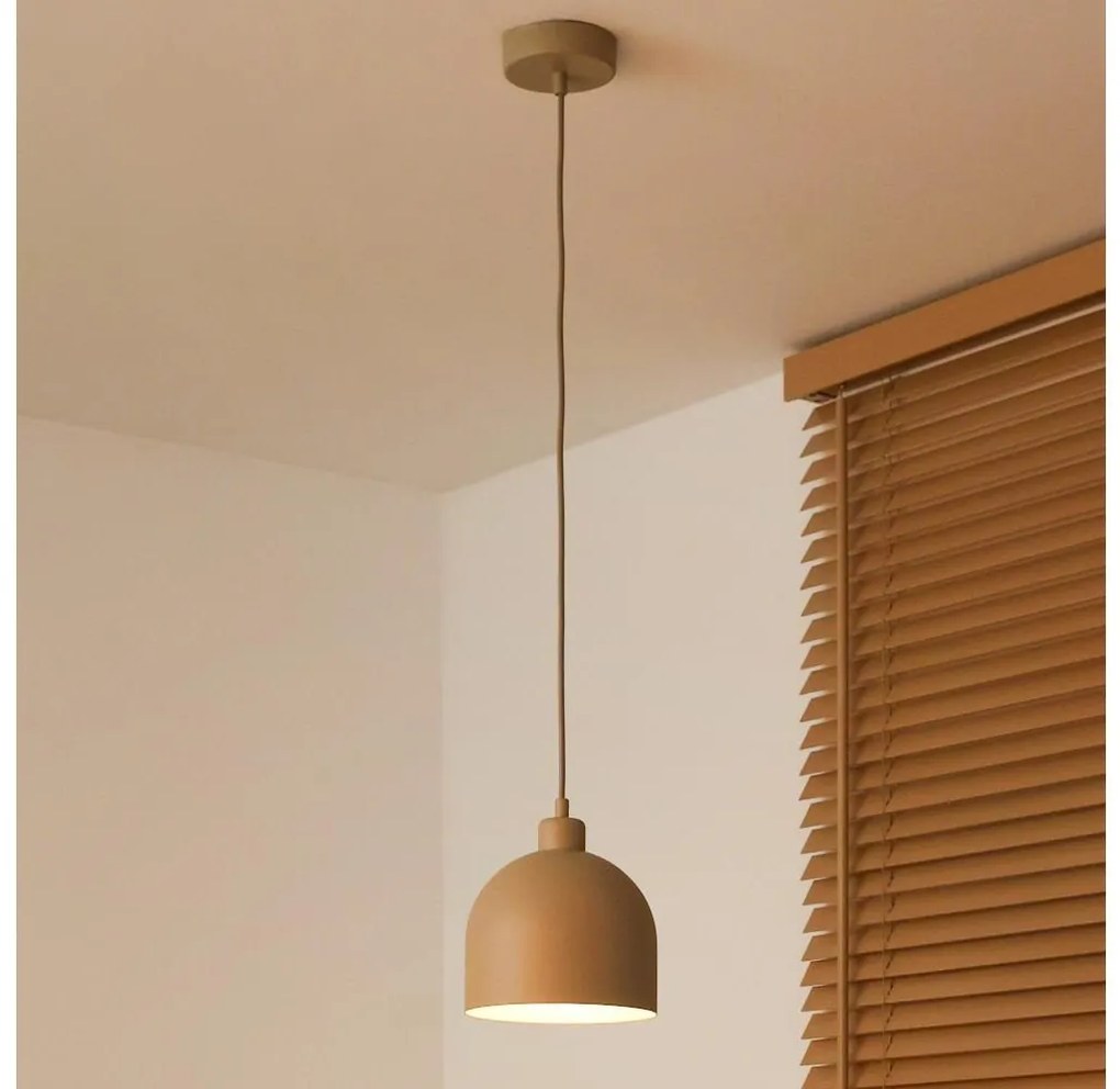 Duolla - Lampada a sospensione su cavo IRONLINE 1xE27/15W/230V Ø 17 cm beige