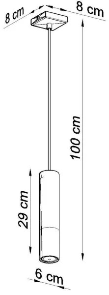 Sollux SL.0946 - Lampadario a sospensione con filo LOOPEZ 1xGU10/10W/230V nero/rame