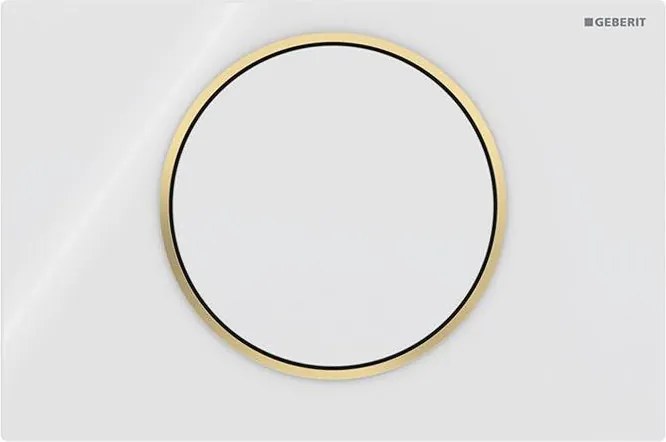 Geberit 115.758.KK.5 - Placca di comando Sigma10 24,6 x 16,4 cm bianco/oro