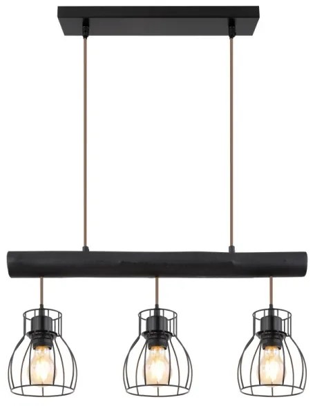 Globo 15326-3NB - Lampadario su filo MINA 3xE27/60W/230V