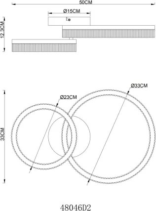 Globo 48046D2 - Plafoniera LED ZARA LED/24W/230V 3000K 33x50 cm