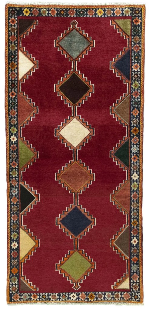 Gabbeh Tappeto 180 x 90 Rosso (Iran) Annodato A Mano