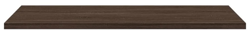 Mensole parete 4pz rovere marrone 60x40x1,5cm legno multistrato