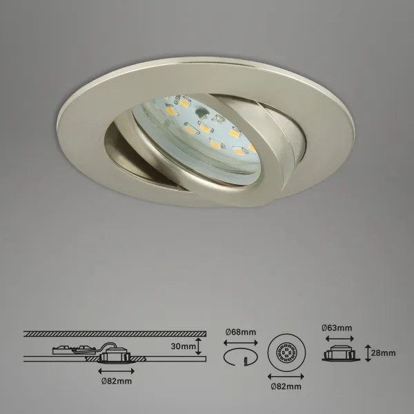 Briloner 7296-012 - Lampada da incasso LED dimmerabile/6,5W/230V IP23 cromo
