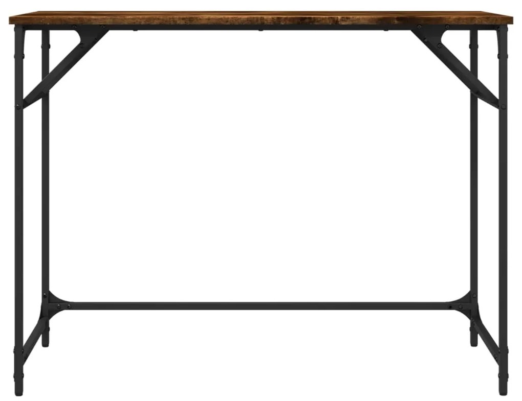 Scrivania fumo 100x45x76cm legno e acciaio verniciato a polvere