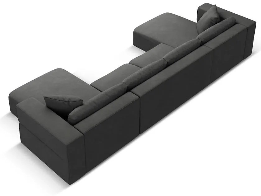 Divano angolare a U grigio scuro Esther - Milo Casa