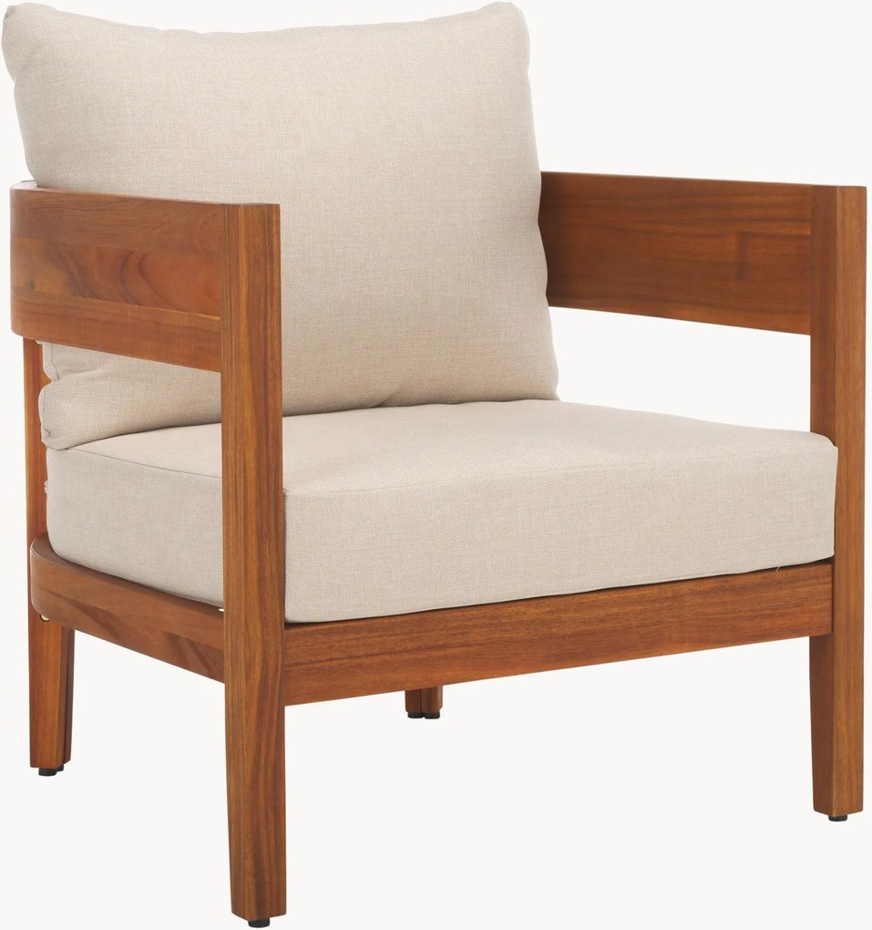 Set di 2 sedie con braccioli da giardino in legno di acacia Theo