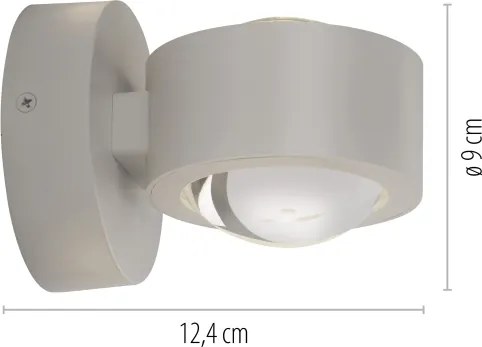 Schöner Wohnen 19331-39 - Lampada da parete LED CHIA 2xLED/2W/230V grigio