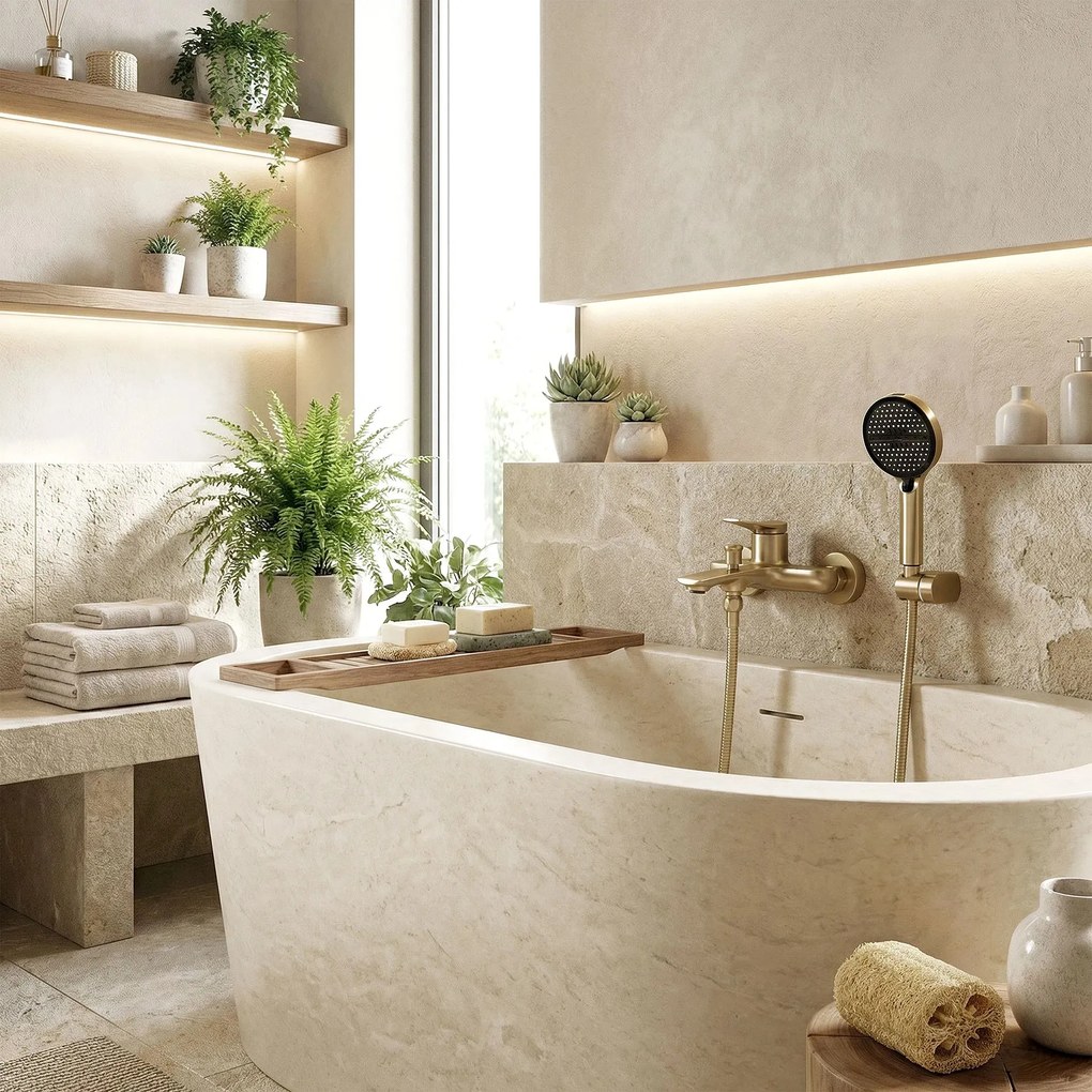 Miscelatore per vasca PREMIUM REA Vision Brush Gold