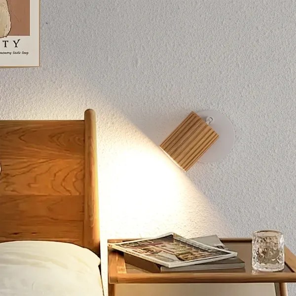 Brilagi - Faretto da parete MODERN WOOD 1xGU10/8W/230V legno/bianco