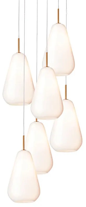 Anoli 6 Lampadario Nordic Gold/Opale - Nuura