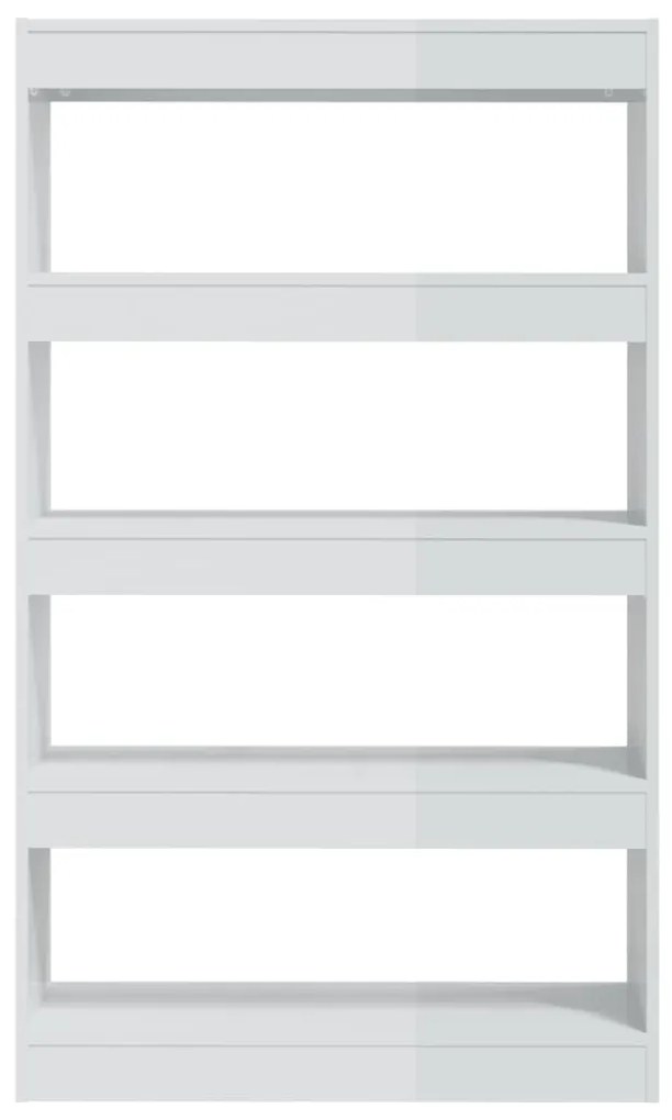 Libreria/Divisorio Bianco Lucido 80x30x135 cm in Truciolato