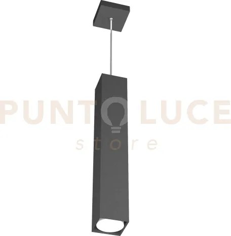 Plate sospensione tubo h50 1 luce attacco gx53 grigio antracite