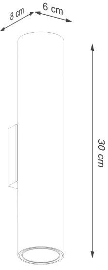 Sollux SL.1493 - Applique LAGOS 2xGU10/10W/230V rosso