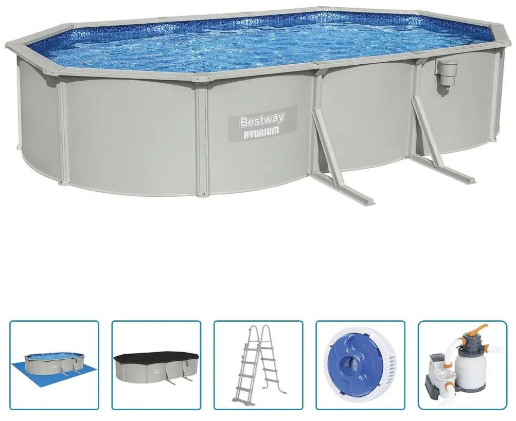 Bestway Telaio Piscina Fuori Terra Ovale Hydrium 610x360x120 cm
