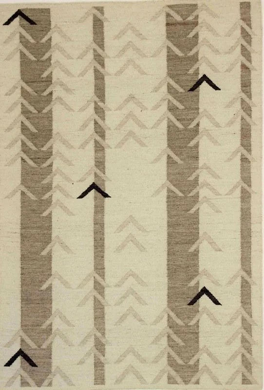 Kilim Tappeto 170x230 Beige (Indian) Annodato A Mano