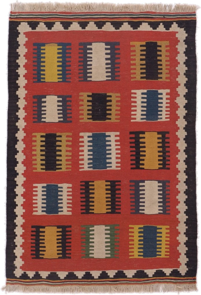 Kilim Tappeto 100 x 150 (Iran) Tessuto A Mano