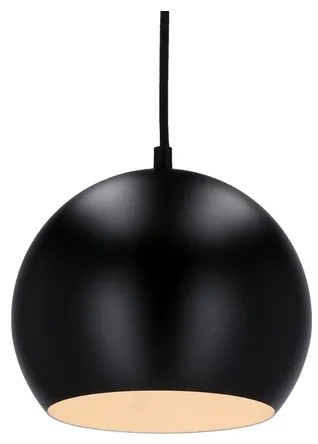 Lampadario a sospensione con filo FLEN 1xE27/40W/230V diametro 20 cm nero